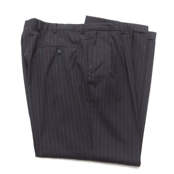 Hart Schaffner‎ 2pc Suit Blazer Jacket 44R Pants 38Wx29L Black Striped E02107 - Picture 14 of 16